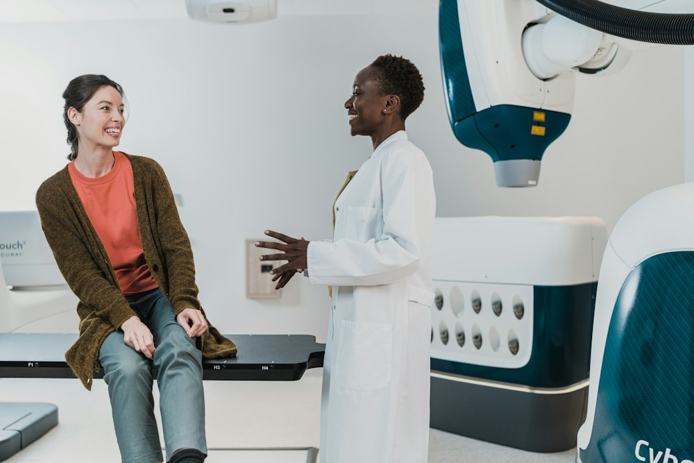 Doctor talking with a patient