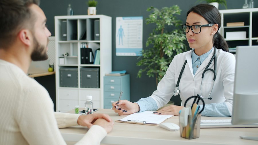 Doctor consulting with a patient