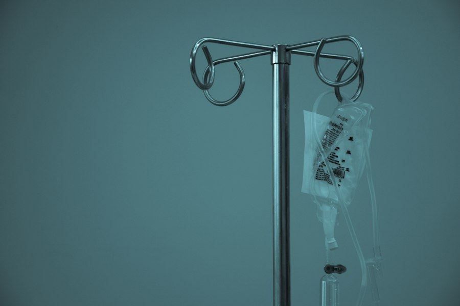 IV drip on a stand