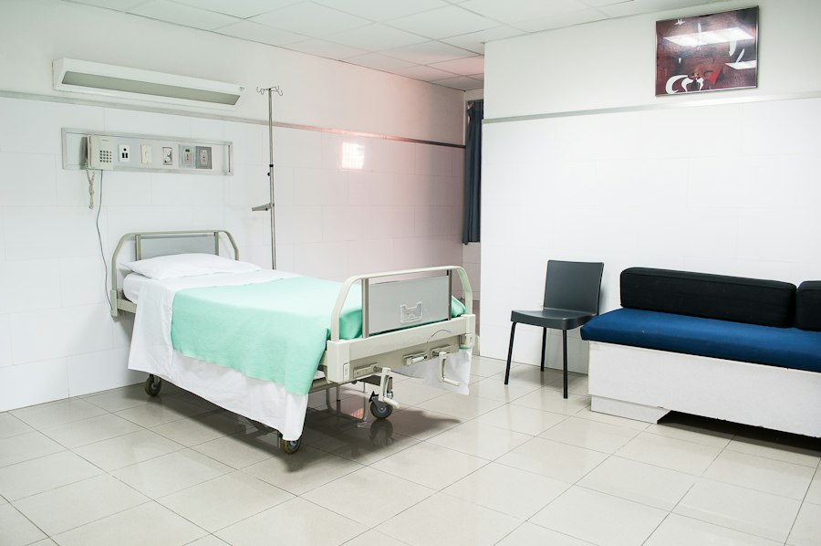 Patient room with seating for family